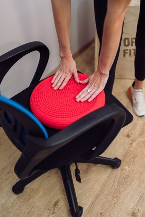 Балансировочная подушка в комплекте с насосом FT-BPD02-RED (цвет - красный)