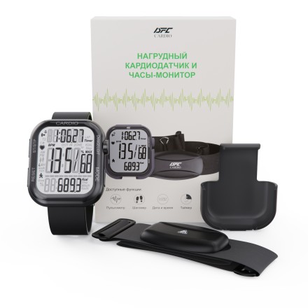 Нагрудный кардиодатчик + часы - монитор DFC W585C (комплект) Нагрудный кардиодатчик + часы - монитор DFC W585C (комплект)