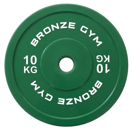 Диск калиброванный BRONZE GYM для пауэрлифтинга зеленый 10 кг Диск калиброванный BRONZE GYM для пауэрлифтинга зеленый 10 кг
