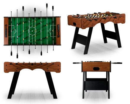 Игровой стол - футбол "Stuttgart" (122x61x81см, коричневый) Игровой стол - футбол "Stuttgart" (122x61x81см, коричневый)