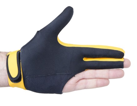 Перчатка бильярдная "Tiger " (черно-желтая) L