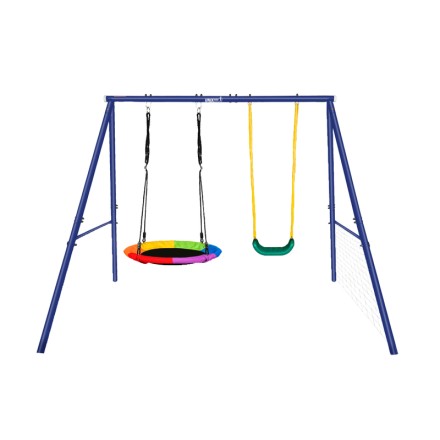Качели уличные с воротами UNIX Line двойные 80+40 см Color