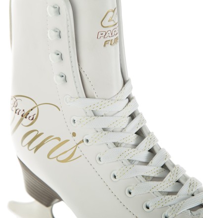 Фигурные коньки PARIS LUX fur с подсветкой