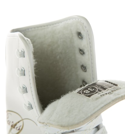 Фигурные коньки PARIS LUX fur с подсветкой