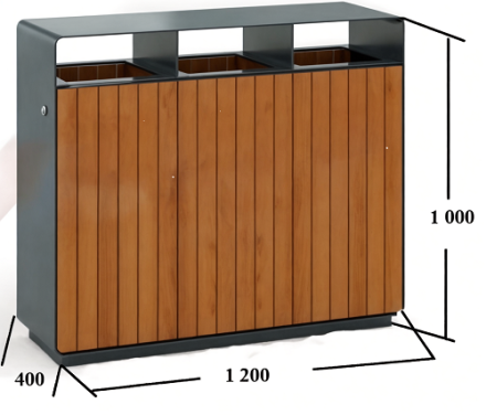 Тройная урна со вставкой ПМ 71.2