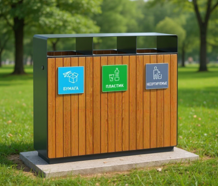 Тройная урна со вставкой ПМ 71.2