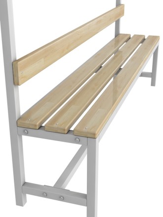 Скамейка для раздевалки c вешалкой односторонняя разборная