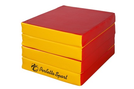 Мат Perfetto Sport № 11 (100 х 100 х 10) складной 4 сложения сине/жёлтый Мат Perfetto Sport № 11 (100 х 100 х 10) складной 4 сложения сине/жёлтый