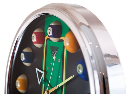 Часы настенные "12 шаров" D27 см (хром), пластик