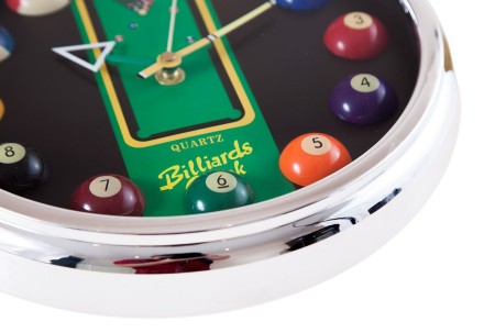 Часы настенные "12 шаров" D27 см (хром), пластик