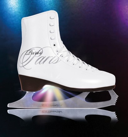 Фигурные коньки PARIS LUX tricot с подсветкой Фигурные коньки PARIS LUX tricot с подсветкой