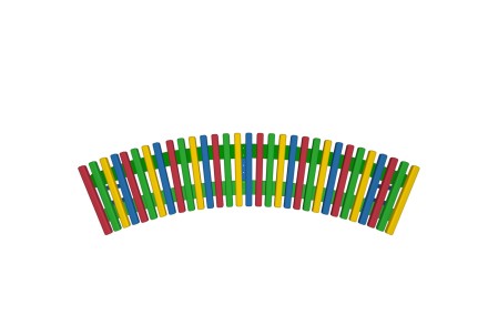 Скамья детская полукруглая МФ-07