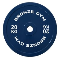 Диск калиброванный BRONZE GYM для пауэрлифтинга синий 20 кг