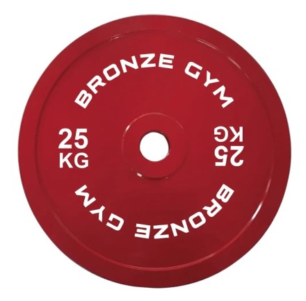 Диск калиброванный BRONZE GYM для пауэрлифтинга красный 25 кг Диск калиброванный BRONZE GYM для пауэрлифтинга красный 25 кг