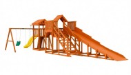 Детская деревянная зимняя горка IgraGrad Snow Fox 5,9 м + Панда Фани Грайд