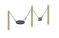 Качели "Эко" двойные (с подвесом)
