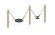 Качели "Эко" двойные (с подвесом)