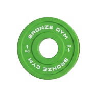 Диск олимпийский BRONZE GYM тяжелоатлетический зеленый 1 кг