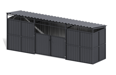 Навес для мусорных баков  (на 4 контейнера)