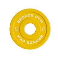 Диск олимпийский BRONZE GYM тяжелоатлетический желтый 1,5 кг