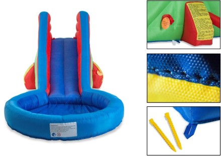 Надувной батут FreeTime Сюрприз с горкой и водой PJ-78324