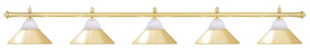 Лампа на пять плафонов "Jazz" (золотистая штанга, золотистый плафон D38см)