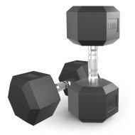 Гантель гексагональная UNIX Fit обрезиненная 20 кг, 2 шт.