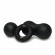 Набор из двух массажных мячей с кистевым эспандером черный