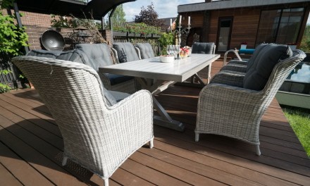 Кресло из ротанга БЕРГАМО в комплекте с подушками (цвет серый)