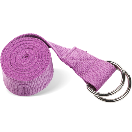Ремень для йоги с металлическим карабином PRCTZ YOGA STRAP, фиолет. Ремень для йоги с металлическим карабином PRCTZ YOGA STRAP, фиолет.