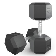 Гантель гексагональная UNIX Fit обрезиненная 22,5 кг, 2 шт.