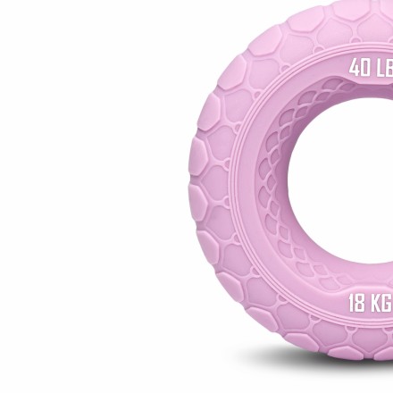 Набор из двух массажных мячей с кистевым эспандером пурпурный