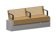 ПМ-145.2 Скамья – настил “Аксиос” со спинкой