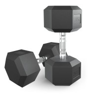 Гантель гексагональная UNIX Fit обрезиненная 25 кг, 2 шт.