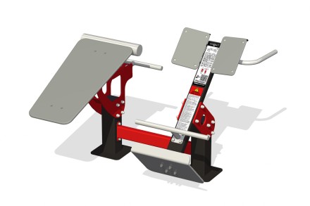 Уличный тренажер сдвоенный для разгибательных мышц спины и больших ягодичных мышц УТН-01Г