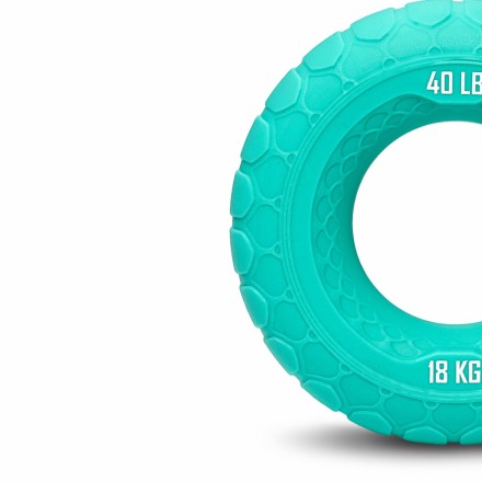 Набор из двух массажных мячей с кистевым эспандером бирюзовый Набор из двух массажных мячей с кистевым эспандером бирюзовый