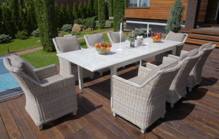 Кресло из искусственного ротанга ТОСКАНА в комплекте с подушками