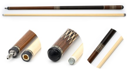 Кий / пирамида 2-pc "Vantex" (дебито, черный граб, граб) корона