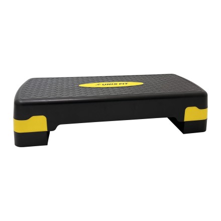 Степ-платформа UNIX Fit для фитнеса 2 уровня, 68 см, желтый Степ-платформа UNIX Fit для фитнеса 2 уровня, 68 см, желтый