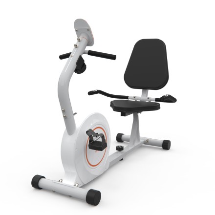 Велотренажер DFC B504RWO магнитный (белый корпус, оранжевая полоса) Велотренажер DFC B504RWO магнитный (белый корпус, оранжевая полоса)