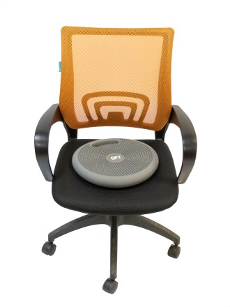 Массажно-балансировочная подушка с ручкой серая в комплекте с насосом