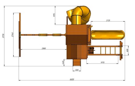 Панорама 2 спуска и рукоход