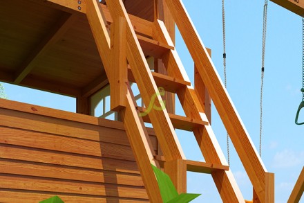 Детская площадка Клубный домик 2 с трубой и рукоходом