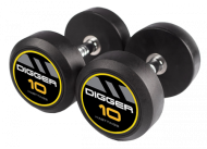 Комплект обрезиненных гантелей 10 пар от 2,5 до 25 кг HD51D2A-2,5-25