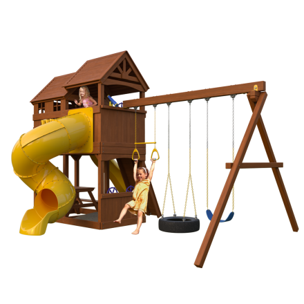 Детский игровой комплекс Newsunrise с винтовой горкой-трубой