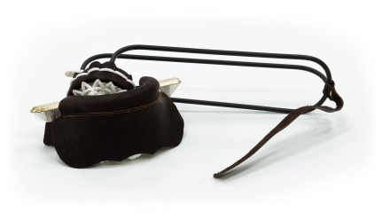 Комплект луз с выкатом RU-01, скоба - латунь (лен, кожа)