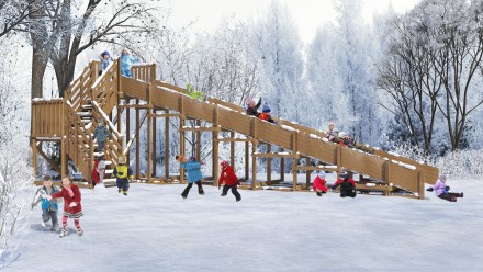 Зимняя горка «SWAN-3»