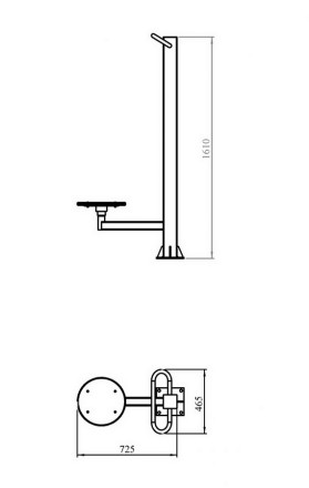 YT73 Тренажер Твистер стоя одинарный YT73 Тренажер Твистер стоя одинарный