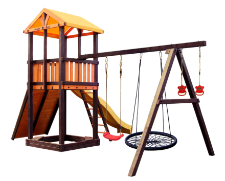 Игровой комплекс Perfetto Sport «Pitigliano-5» с качелями "Паутина"