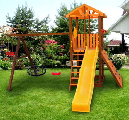 Игровой комплекс Perfetto Sport «Pitigliano-5» с качелями "Паутина"